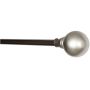 3/4" 36 - 66" Brushed Nickel Mercer Single Curtain Rod