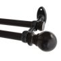 5/8" 36 - 66" Tringle à rideau double Wakefield noire