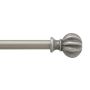 5\/8\" 48 - 86\" Italian Pewter Rachel Single Curtain Rod