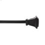 5\/8\" 48 - 86\" Black Seville Single Window Curtain Rod