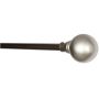 3\/4\" 66 - 120\" Brushed Nickel Mercer Single Curtain Rod