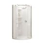 White Olympia Round Shower Wall Set
