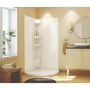 White Olympia Round Shower Wall Set