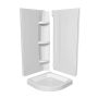 White Olympia Round Shower Wall Set