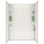 61" x 33-1/2" x 80" White Finesse Tub Wall Kit