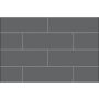 60" x 1-1/8" x 80-7/8" Panneau mural latéral gris Utile