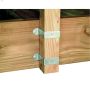 Z-Max\u00ae 4\" x 4\" G90 Zinc Steel Deck Post Tie