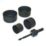Carbon Steel 5 Piece Hole Saw Set-5 Piece/Clamshell