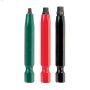 2" Green/Red/Black Screwdriver Bit Set-3/Pack