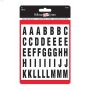 1\" x 1\/2\" Black On White Vinyl Letters & Numbers Kit
