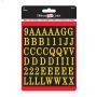 1\" x 3\/4\" Gold On Black Mylar Letters & Numbers Kit