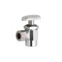 M-Line 3/8" x 1/2" Chrome Plated Brass Angled Shut-Off Valve