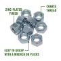 5/16-18 Zinc Plated Finished Hex Nut