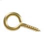 0.135" x 1-3/8" Solid Brass Eye Screw-4/Pack