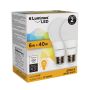 6 Watt A19 LED Bulb-2/Pack
