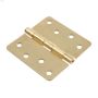 4\" Satin Brass Full-Mortise Residential Door Butt Hinge