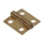 3\" Brass Plated Fixed Pin Light Narrow Hinge-2\/Pack