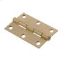 2" Brass Plated Removable Pin Light Narrow Hinge-2/Pack