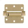 4" Satin Brass Round Corner Adjustable Spring Hinge
