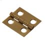 1" x 13/16" Bright Brass Solid Brass Medium Hinge-4/Pack