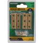 2" x 1-3/16" Bright Brass Solid Brass Medium Hinge-2/Pack