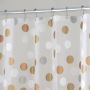 72" x 72" Metallic PEVA Gilly Dot Shower Curtain