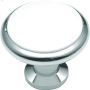 1-3\/8\" White Porcelain With Chrome Eclipse Door Knob