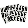 2" Black On White Vinyl Letters Kit