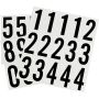 2" Black On White Vinyl Numbers Kit