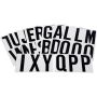 3" Black On White Vinyl Letters Kit