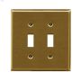 Brass Metal Double Toggle Wallplate