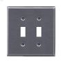 Chrome Metal Double Toggle Wallplate