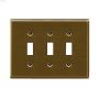 Metal Triple Toggle Wallplate