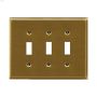 Metal Triple Toggle Wallplate