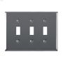Metal Triple Toggle Wallplate
