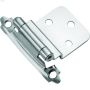3/8" Inset/Offset Chrome Steel Self-Closing Hinge