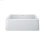 30" x 19" x 10" White Ikon 30 Apron Front Undermount Sink