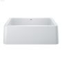 30" x 19" x 10" White Ikon 30 Apron Front Undermount Sink
