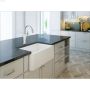 30" x 19" x 10" White Ikon 30 Apron Front Undermount Sink