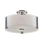 Zurich 3 Light 100 Watt Semi Flushmount Ceiling Light