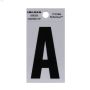 2\" Black On Silver Mylar Reflective Letter