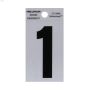2" Lettre réfléchissante Mylar noir sur argent