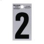 2" Lettre réfléchissante Mylar noir sur argent