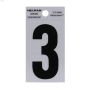 2" Lettre réfléchissante Mylar noir sur argent
