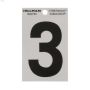 3" Lettre réfléchissante Mylar noir sur argent