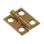 2-1\/2\" x 1-1\/8\" Bright Brass Solid Brass Narrow Hinge-2\/Pack