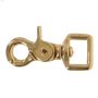 5\/8\" x 2-1\/2\" Solid Brass Swivel Eye Trigger Snap