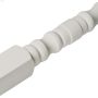 40\" x 1-1\/4\" White Lacquer Square Top Turned Baluster