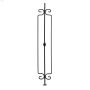 35\" Knuckle Panel Baluster With Welded Top Bracket