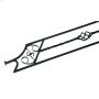 2' 10\" x 3\/8\" x 6\" Stairway Panel Baluster